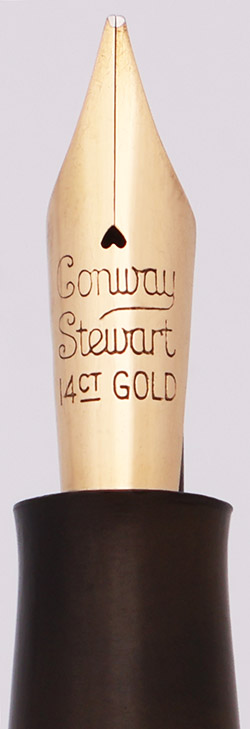 ConwayStewart 万年筆 14金英国製 純正ケース付 美品１９５０年製 Conway Stewart 24 Fountain Pen (England, 1950s) - Grey Hatched